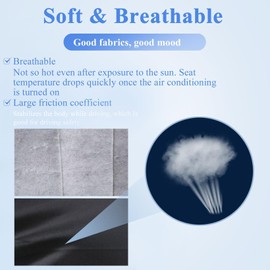 NLQR 2004-2012 Front High Back Bench Seat Covers for Ford Ranger Pickup 60/40 High Back Bench Seat Cover, Without Console 2Pcs Universal Fit Seat Covers Cloth