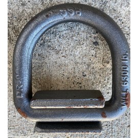 Reliable Aftermarket Parts Our Name Says It All Lashing Tie Down D-Ring With Weld On Clip,  Forged Heavy Duty  5/8"  4 PACK