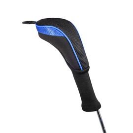 Andux Long Neck Golf Hybrid Club Head Covers with Dial No. Tag CTMT-01 (Black/Blue,4pcs)