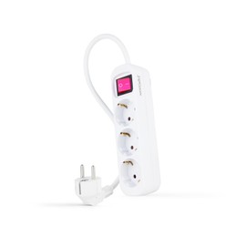 NANOCABLE 10.38.0003 – Power Strip with 3 Sockets with Switch, 1.4 m, White