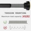 Thestoa Shower Curtain Rod Adjustable 43-92 inch, 1"Diameter Spring Tension