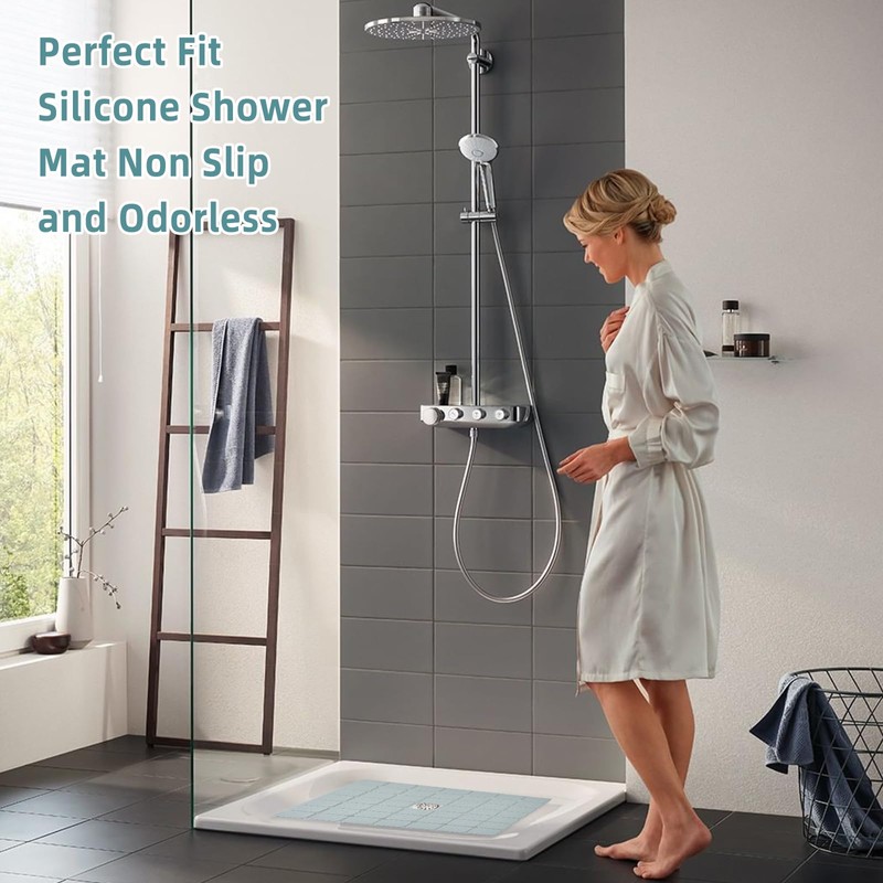 Shower Mat Non Slip Silicone Soft Odorless Bathtub Mat Non