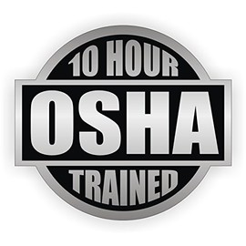 10 Hour OSHA Trained Hard Hat Sticker/Helmet Decal Label Lunch Tool Box Safety Stickers