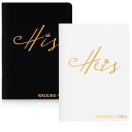 CANIPHA 2pcs Vow Books His and Hers,Wedding Vow Books with Gold Foil Lettering,Perfect Wedding Ceremony Essential for Wedding Stuff