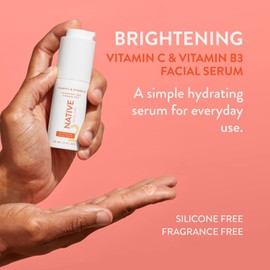 Natural Brightening Facial Serum Contains Derived Ingredients |Moisturizing serum containing vitamin C and niacinamide B3 revitalizes and restores the skin.Unscented 30ml Scent / 천연 브라이트닝 페이셜 세럼은 유래 성분을 함유하고 있습니다 | 비타민 C와 나이아신아마이드 B3가 함유된 보습 세럼 피부에 활력을 불어넣고 회복시켜줍니다. 무향 30ml Scent