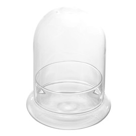 Angoily Decorative Glass Display Dome Cloche- 6in Height Clear Cloche Dome for Plants with Base- Transparent Glass Cloche Bell Jar for Display Plants Sculpture Figure Candles