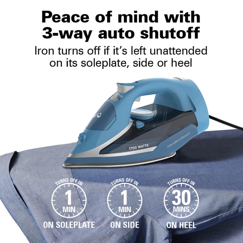 Hamilton Beach Steam Iron for Clothes & Garment Steamer with