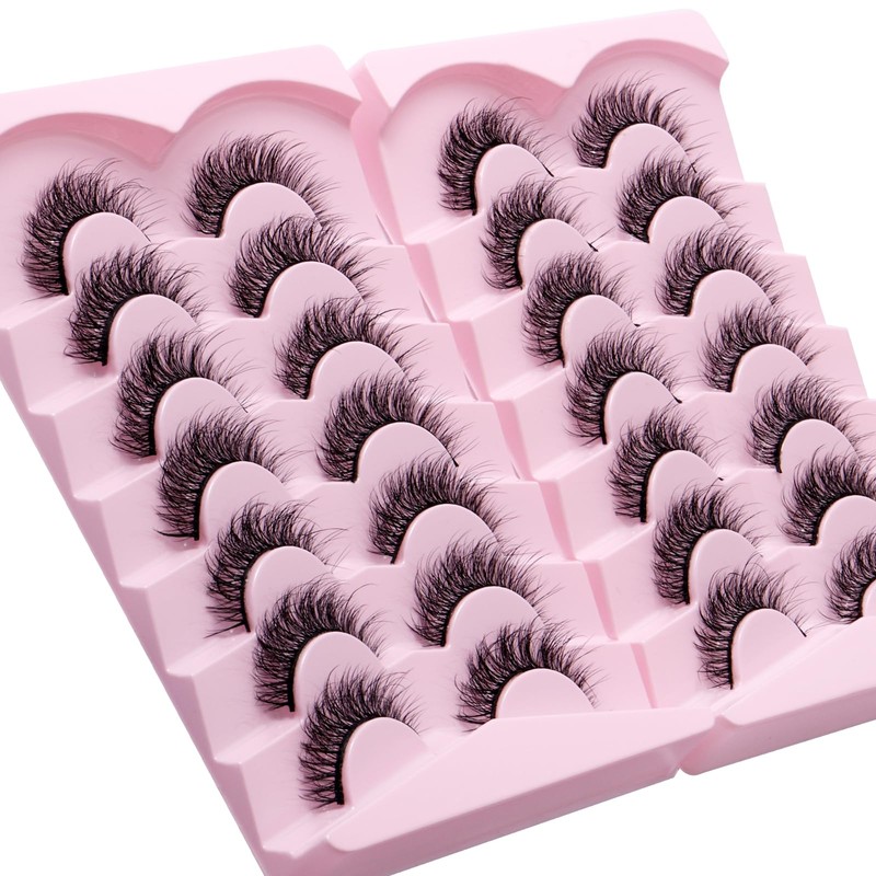 14 Pairs 6D False Eyelashes Fluffy Faux Mink D Curl
