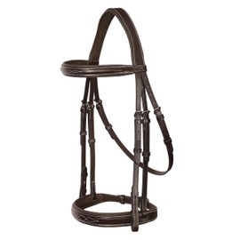 ExionPro Exion 'Hercules' Hunter Bridle with Laced Leather Reins - English Horse Hunter Bridle for Horses