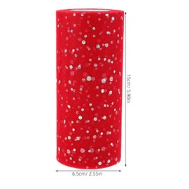 Operitacx 2 Rolls Iridescent Organza Ribbon Rolls Yards of Sparkling Tulle Mesh Fabric for Wrapping Bridal Bouquets and Party Decorations Lightweight Sequin Netting for Valentine Day