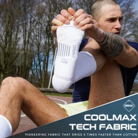 Rahhint Coolmax 3 Pack Compression Running Socks Crew Hiking Socks Anti-Blister Moisture Wicking, Socks for Men & Women