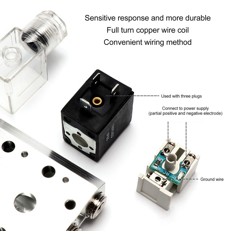 Pneumatic Solenoid Valve with Wire 2 Position 5 Way IP65