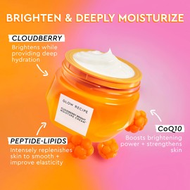 Glow Recipe Cloudberry Bright Refillable Face Cream – Ultra Moisturizing Korean Face Cream for Women with CoQ10, Multi Peptides, and Vitamin C to Brighten, Repair Skin Barrier & Even Skin Tone (50 ml)