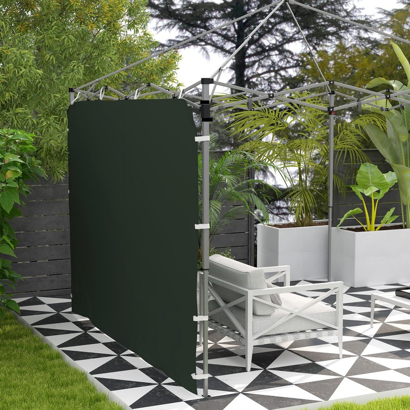 Outsunny Gazebo Side Panel, Canopy Sidewall Panel with 4 Mesh