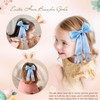 Easter Hair Bows Bunny Hair Clip Blue Silk Bow Hair