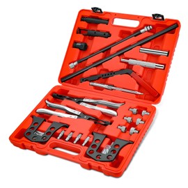 DNA MOTORING Valve Spring Compressor, Car Engine Overhead Valve Spring, Stem Seal Remover Installer OHV OHC Compressor Tool, Cylinder Head Service Set, TOOLS-00607