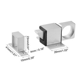 sourcing map Door Bolt Latch, Aluminum Alloy Security Automatic Window Gate Spring Bounce Lock (Silver Tone)