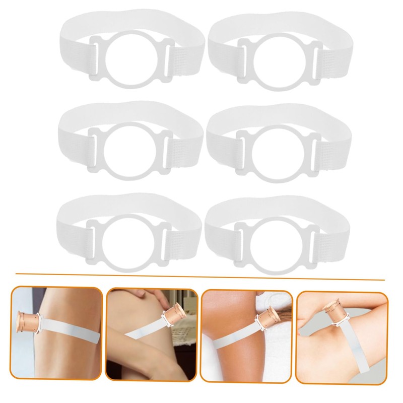 Ipetboom 6pcs Moxa Fixator Elastic Band Wear-resistant Moxa Straps for