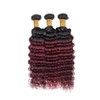 GLSMOSNW 1B/99j Bundles Ombre Burgundy Bundles Deep Wave Human Hair