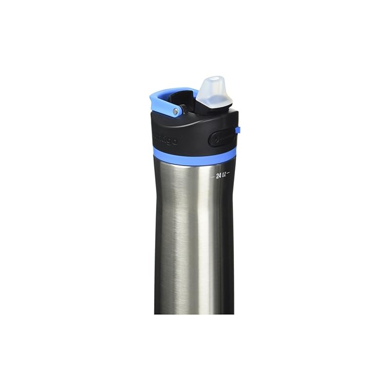 Contigo Ashland Water Bottle, 24 oz, Stainless Steel w/Blue Poppy