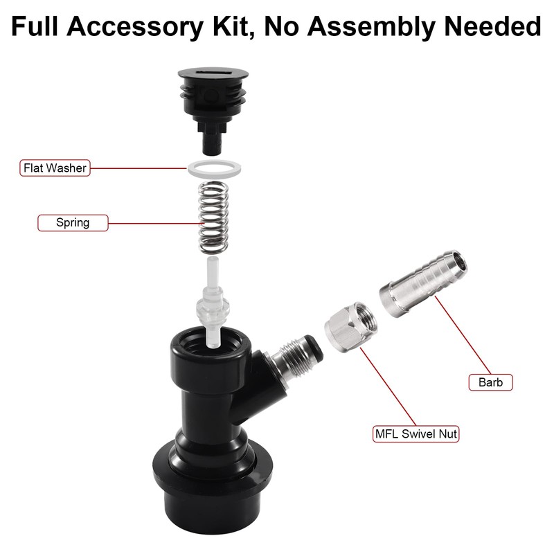 MRbrew Ball Lock Keg Fittings 5 Pairs Quick Ball Lock