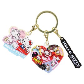Tees Factory SR-5541938KH Future Travel with Kitty 3 Charm Key Holder, Heart 1.9 x Width 1.7 x Depth 0.1 inches (49 x 44 x 3 mm)