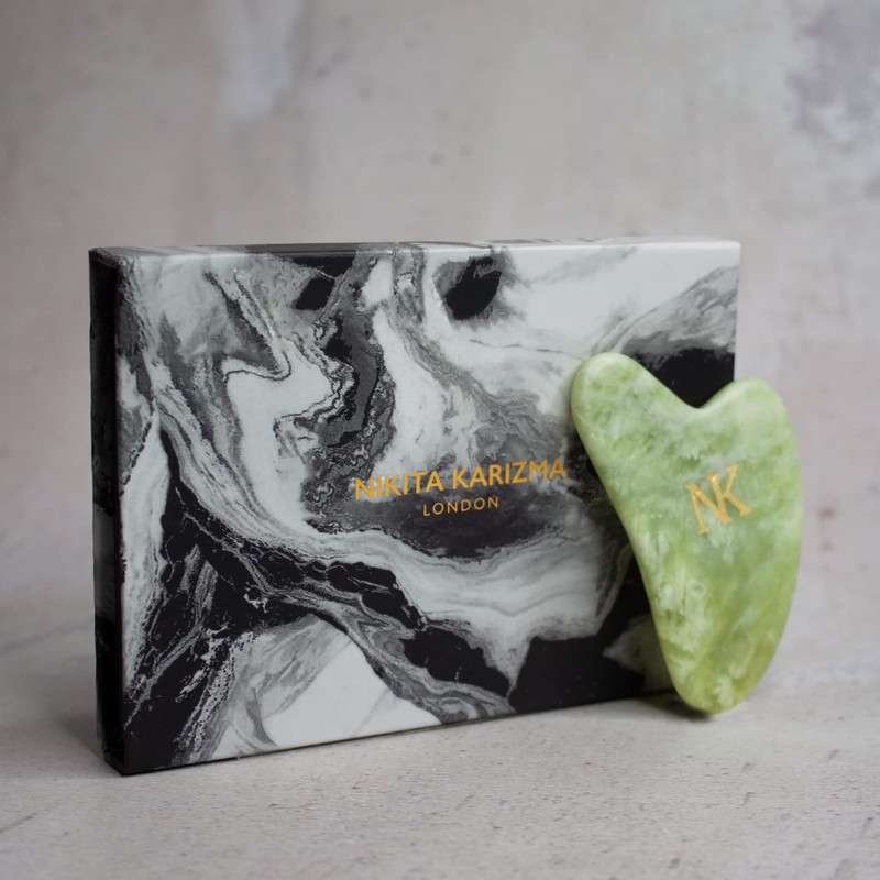 KARIZMA Mint Jade Gua Sha Massage Tool. Jade Stone Guasha