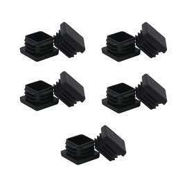 FiveEyes 1x1 1" Square Tubing Plastic Plug End Caps 10 Pack, 1"x1" 1 Inch Square Tube End Cap Plugs 1x1 Fence Post Pipe Cap Cover Tubing Insert Chair Glide Finishing Plug End Caps