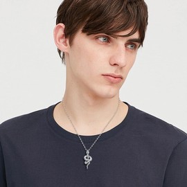 ZIPPICE Snake Chain Necklace 925 Silver Snake Necklace Gothic Jewellery Punk Gifts for Men and Women, Sterling Silver, No Gemstone