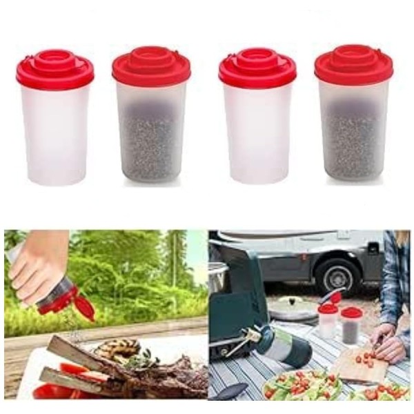 Pack of 4 Large Pepper shakers, Mini Shaker Set for