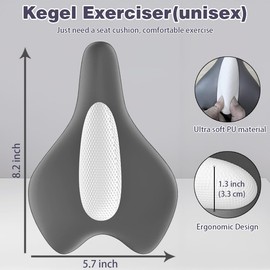 Kegel Exercise Device for Men, Sit-On-Top Kegel Exerciser,Used for Bladder Support Tightening and strengthening Muscle Control Training, Strengthening Endurance of gluteal Muscles（Grey）