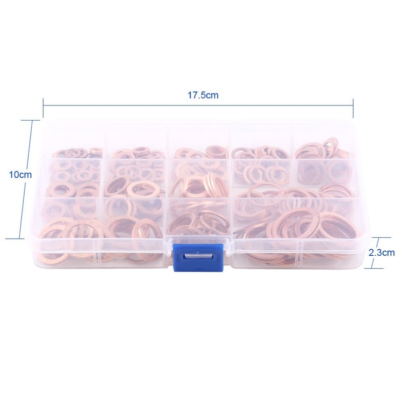 Metal Washer 280 Pieces 12 Sizes Copper Flat Washers with