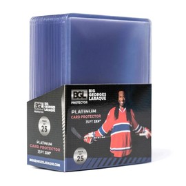 BGL Platinum Seamless Toploader Hard Clear Card Sleeve 35 PT 3” X 4” Hockey Card Holder and Card Protector for Baseball, Basketball, Soccer, Trading and Sports Cards – (25 Count Pack)