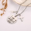 Ralukiia IDS Bible Verse Necklace - Baptism Gifts, Cross Necklace