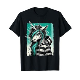 Goth Girl Cute E-Girl Women Gothic Unicorn Goth Emo Girl T-Shirt