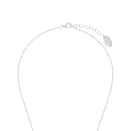 s.Oliver necklace with pendant 925 sterling silver ladies necklace, with cubic zirconia synth, with freshwater cultured pearl, 42+3 cm, silver, Comes in jewelry gift box, 2022755