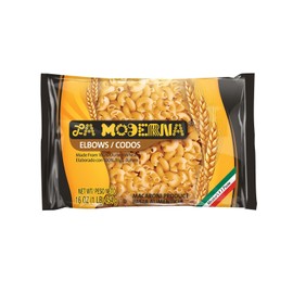 LA MODERNA, Elbow Codos Pasta, 16 oz (Pack of 1) | Enriched Durum Wheat Semolina | Kosher, Non-GMO, Iron and Vitamin-Fortified | Perfect for Soups, Salads, Casseroles, and Pasta Dishes