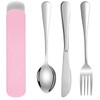 DOETYD Travel Cutlery Set 3 PCS Stainless Cutlery with Portable