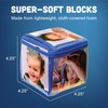 Constructive Playthings Customizable Stacking Block Toys with Clear Pockets for