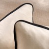 OHS Cushion Covers 4 Pack Matte Velvet Piped Edge Cushion