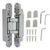 Hidden Door Hinges, Cross Hidden Hinges, 180 Degrees Adjustable Opening