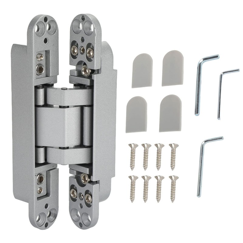 Hidden Door Hinges, Cross Hidden Hinges, 180 Degrees Adjustable Opening