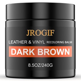 JROGIF Leather Recoloring Balm, Leather Repair Kit for Furniture, Leather Dye, Leather Color Restorer for Couches, Leather Scratch Remover, Leather Paint for Furniture (Dark Brown)