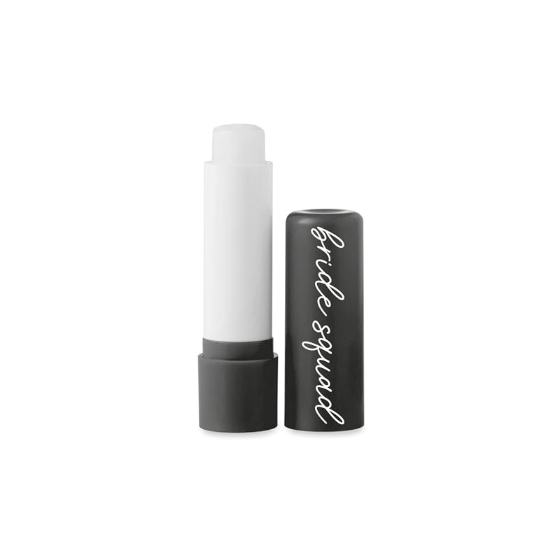eBuyGB Black Bride Squad Lip Balm, Hen Party Lip Balms,