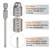 HARFINGTON #1 Phillips Screwdriver Bit PH1 1/4" Hex Shank 3.15"