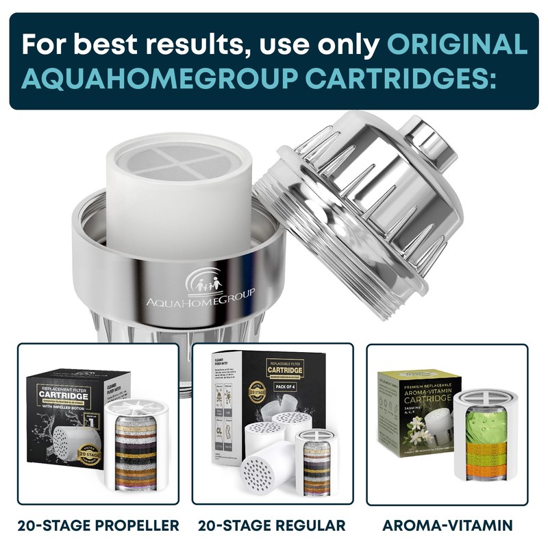 AquaHomeGroup 20 Stage Shower Head Filter with Vitamin C E