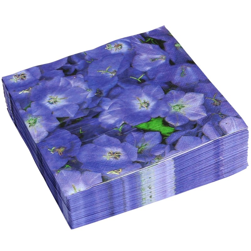 Iconikal 75-Count Disposable Paper Party Napkins Violets 6.5x6.5-Inch 2-Ply Purple