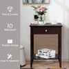 Giantex Nightstand Wooden 2-Tier Couch Sofa Side Table with Drawer,