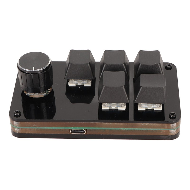 Programmable Keypad 5 Keys 1 Knob Blue Switch Mechanical Hot