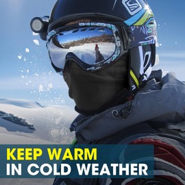 WTACTFUL 2-Pack Neck Gaiters for Men Half Face Neck Warmer Ski Mask for Cold Weather Thermal Neck Gaiter Winter Windproof Breathable Balaclava for Skiing Snowboarding Hiking Running Women Black Gray